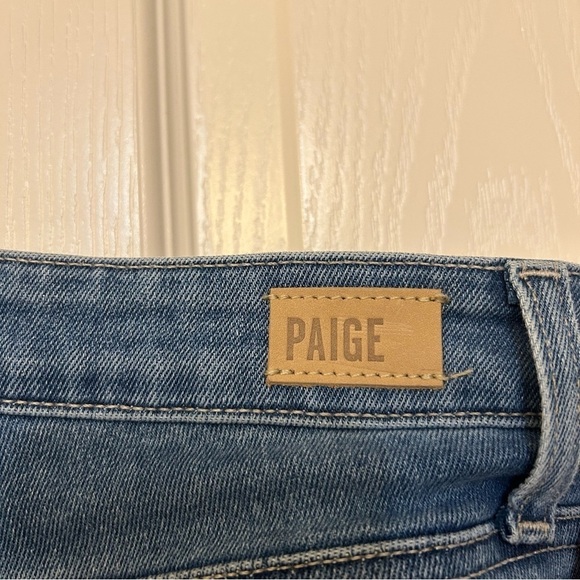 Paige Rory Crop Flare Raw Hem Denim Jeans in Zynn Size 28 - Picture 6 of 9